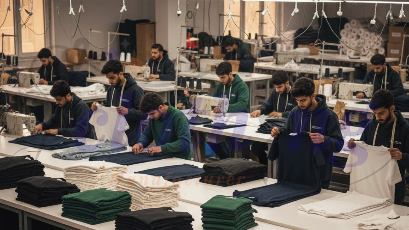 Wholesale clothing manufacturer USA producing OEM and private label apparel by ClothingManufacturer.US