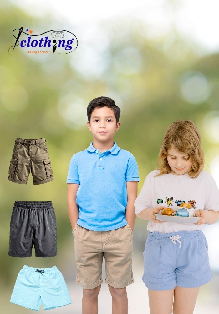 kids shorts are crafted by a professional children clothes manufacturer and available for OEM bulk orders