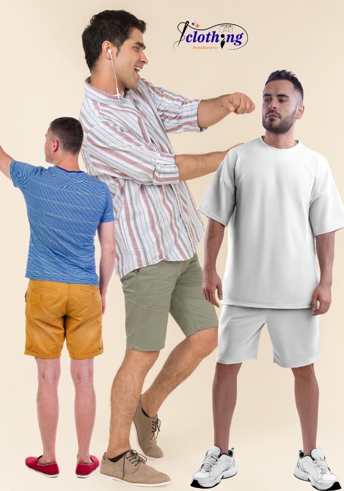 Shorts – Wholesale & Private Label Production Our men’s shorts manufacturing supports brands looking for casual, athletic, and streetwear styles. Produced with breathable and durable fabrics, our shorts can be customized in length, fit, fabric type, and branding. Ideal for bulk orders and private label collections.