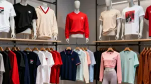 custom t-shirt manufacturer showcasing different styles of t-shirts