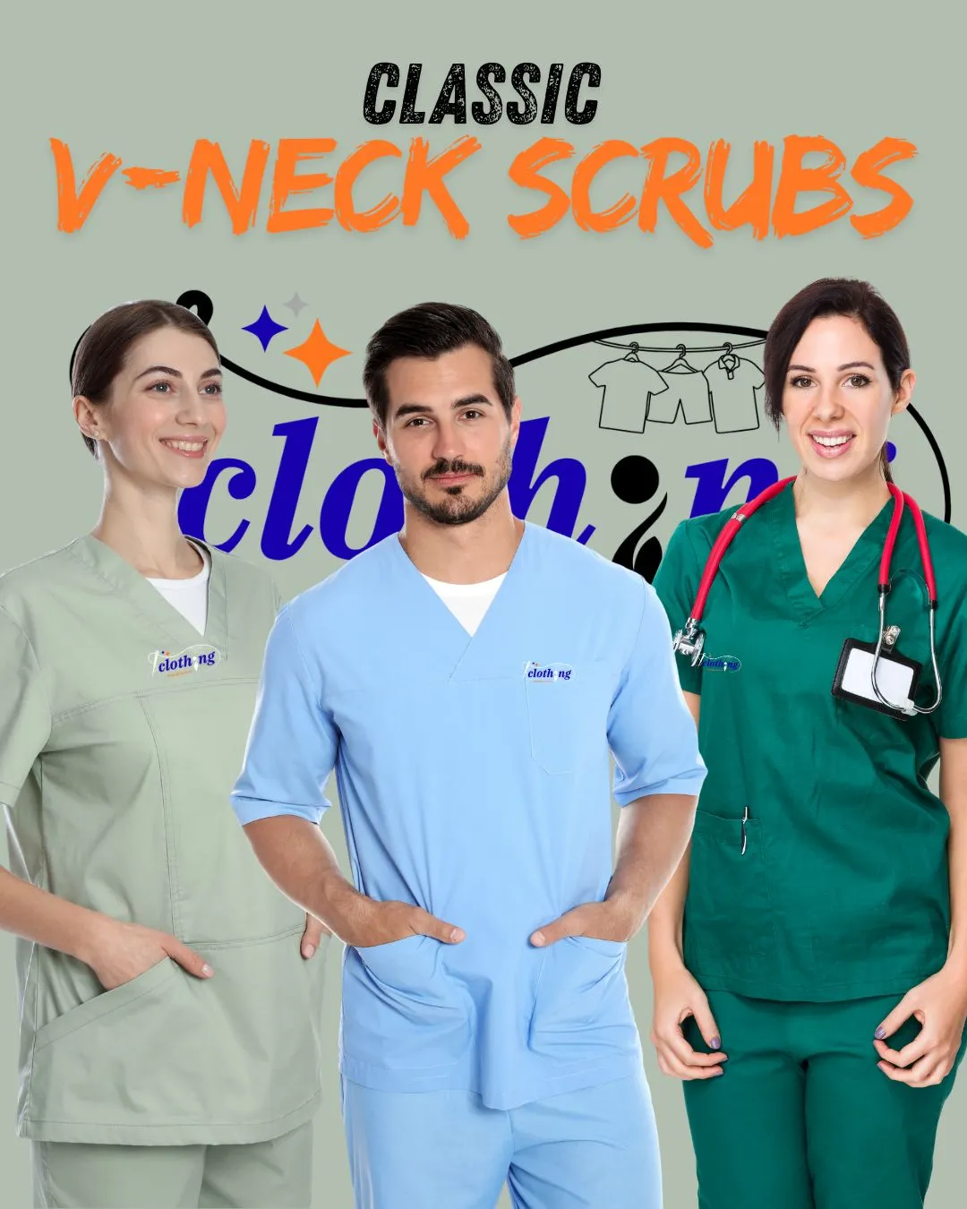 Classic V-neck medical scrubs manufacturer USA — custom hospital uniform manufacturer in Pakistan