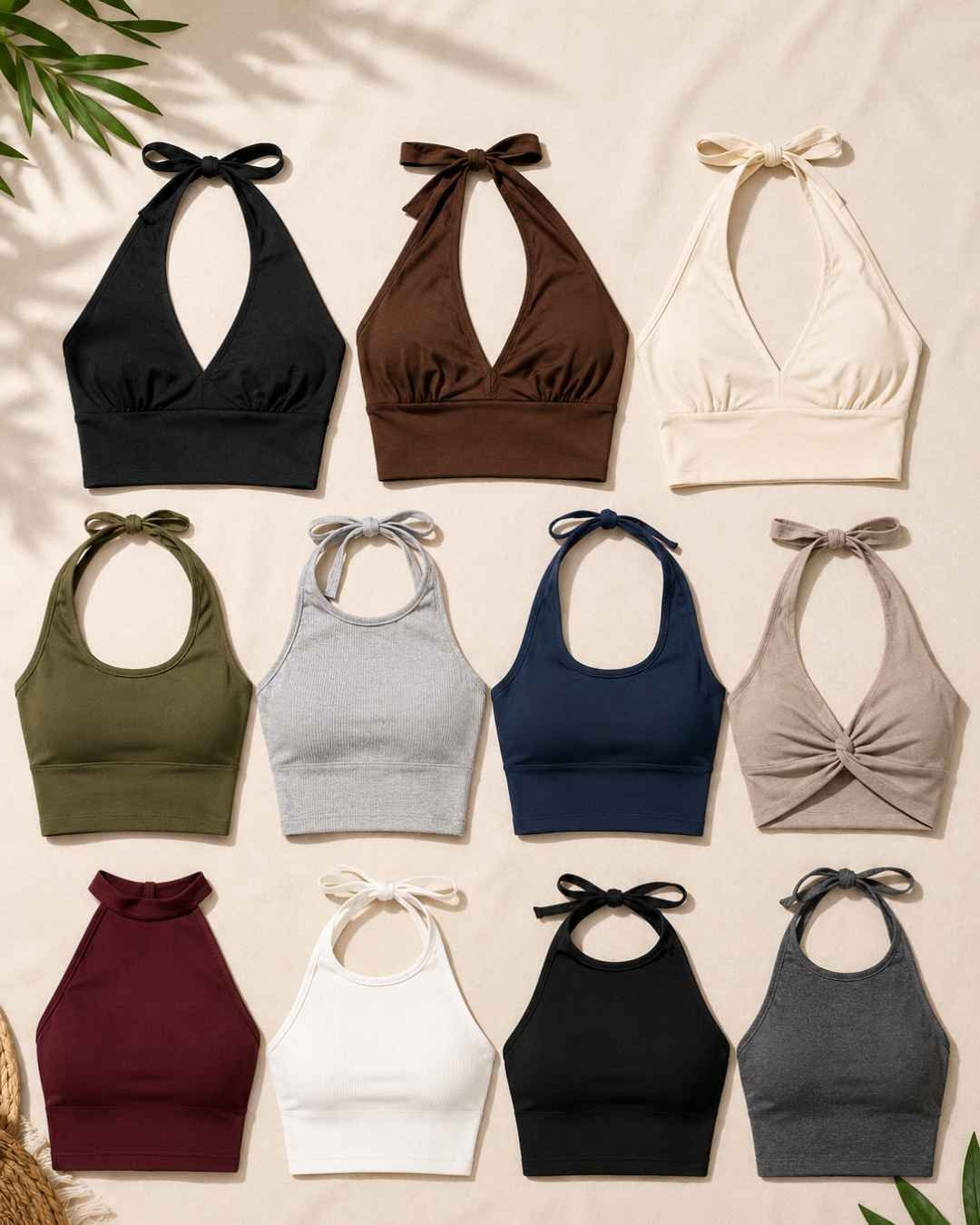 Halter crop top manufacturer USA — custom halter neck crop tops for women's fashion brands
