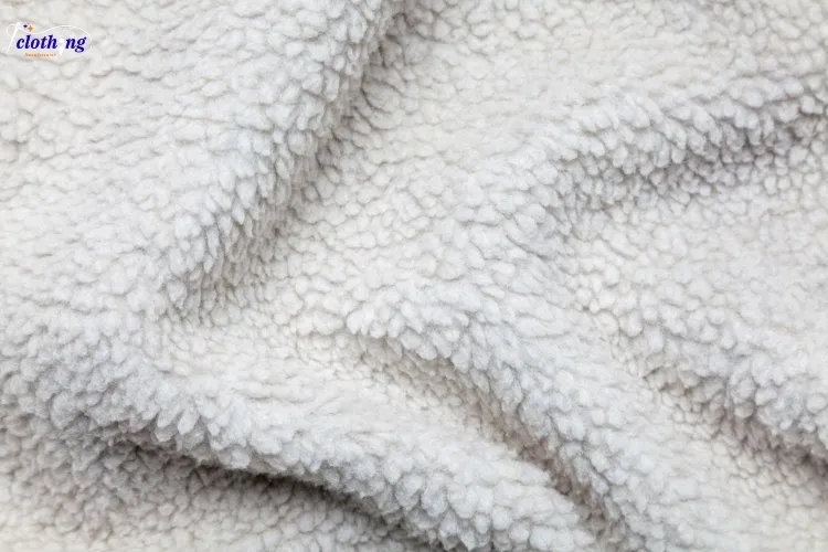 Premium fleece material close up — soft inner lining fabric texture