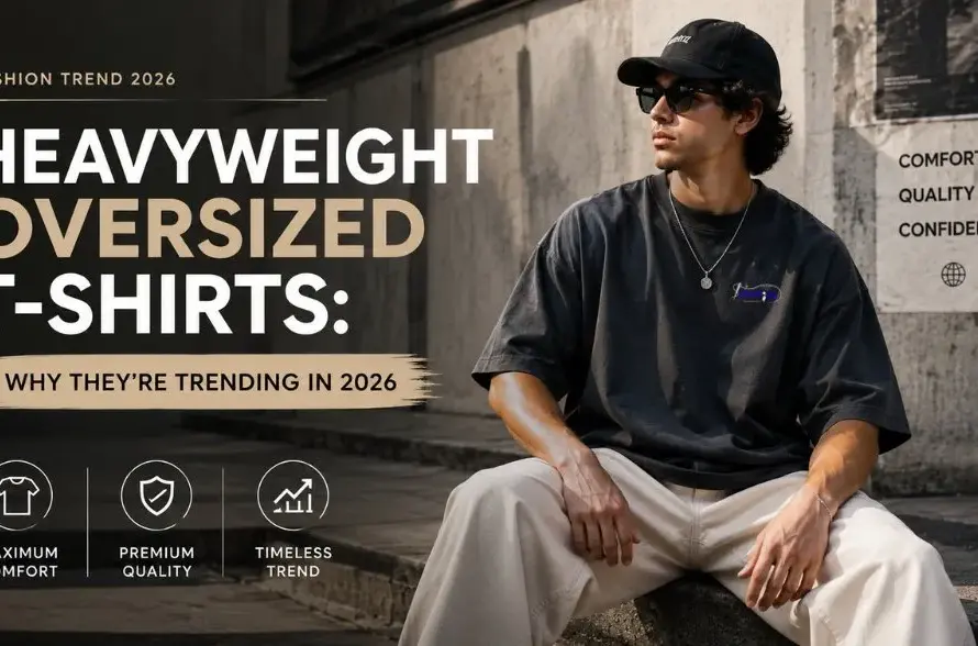 heavyweight oversized t-shirts trend 2026 — boxy fit drop shoulder streetwear t-shirt manufacturing