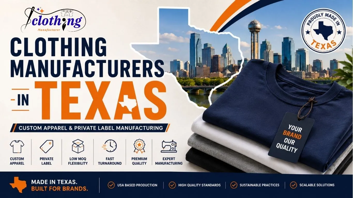 Clothing manufacturers in Texas — custom apparel manufacturing for Dallas, Houston, Austin and San Antonio brands