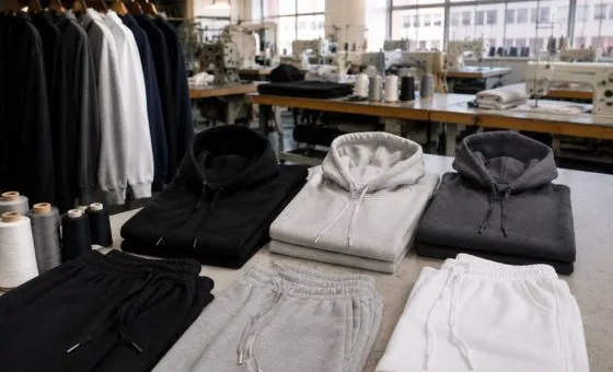Small batch tracksuit manufacturing for Los Angeles clothing brands with custom private labels