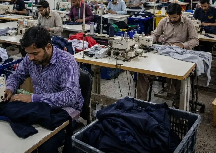 Minimum order quantity MOQ clothing manufacturing — factory production line garment process