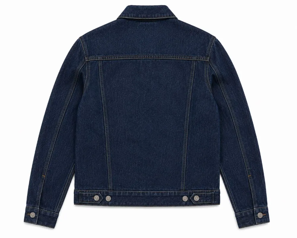 Custom Denim Jacket Manufacturer USA | MOQ 10 Units 2 Denim jacket back view, factory-direct production