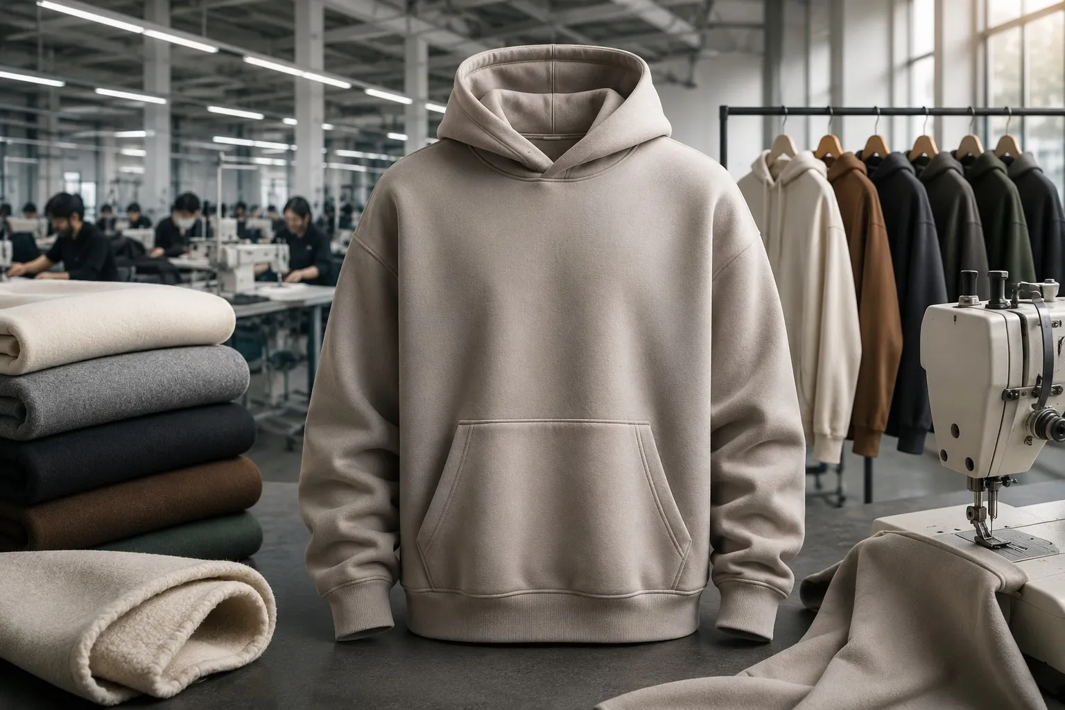 Heavyweight hoodie manufacturer using 380-500 gsm fabric