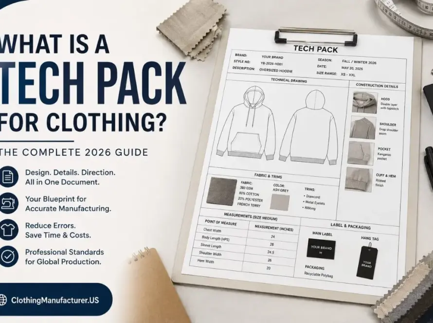 What is a tech pack for clothing? The complete 2026 guide — what every page must include, how to create one, common mistakes