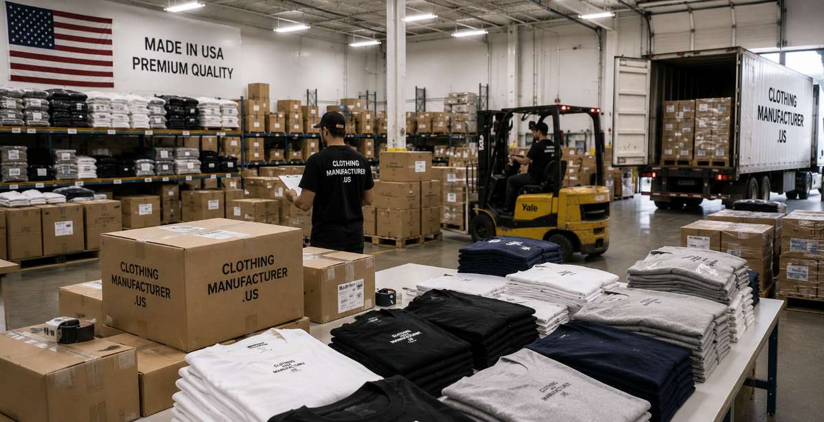 Bulk t-shirt manufacturer in usa warehouse ready for nationwide shipping