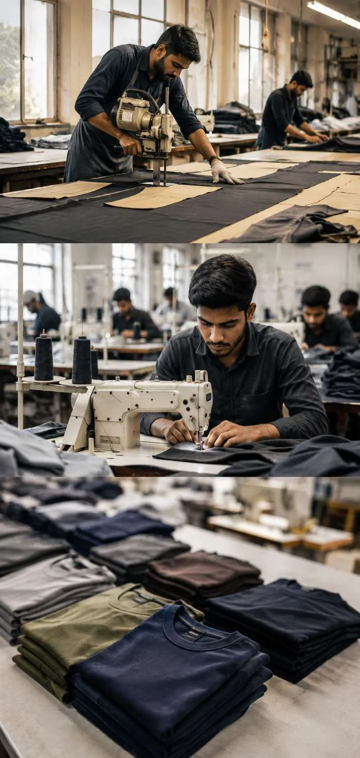 Step-by-step t-shirt production process at ClothingManufacturer.us