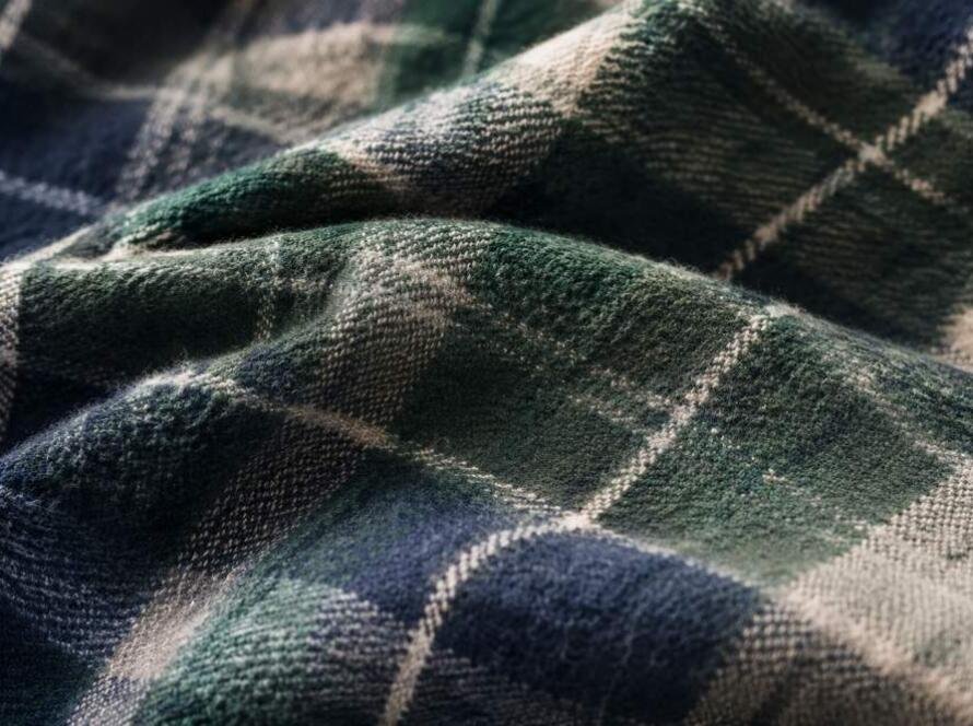 Close-up texture of brushed flannel fabric
