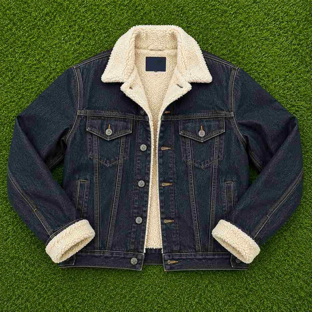 Sherpa-lined denim jacket