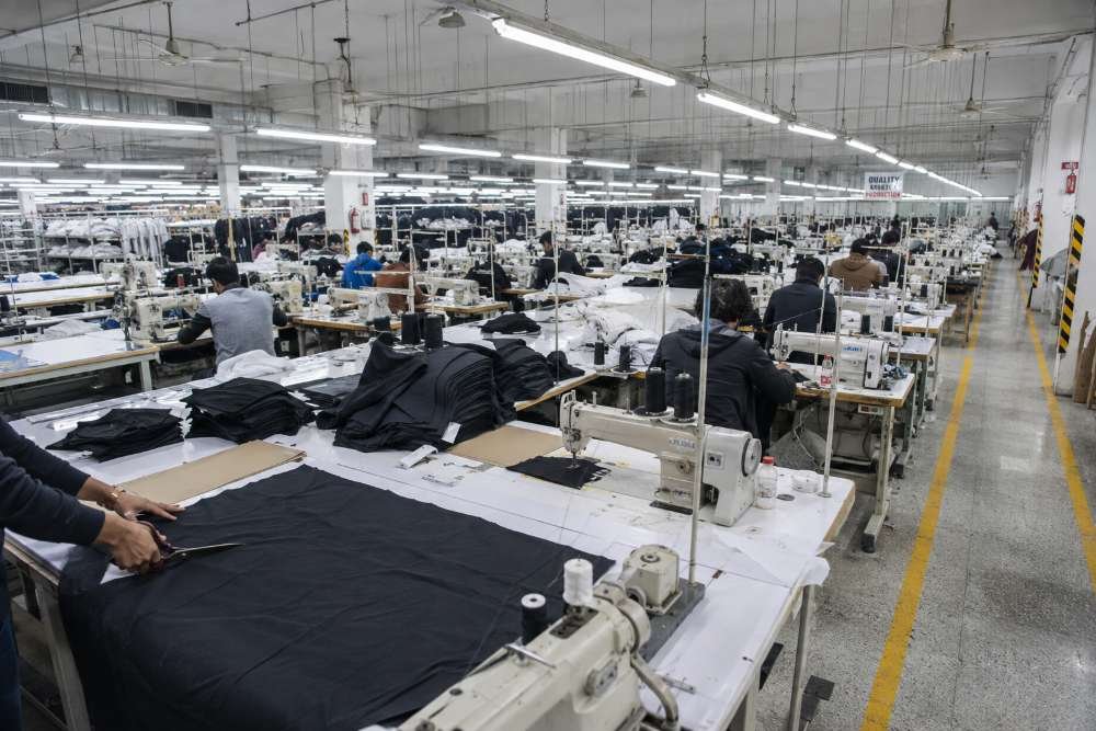 Streetwear production floor at ClothingManufacturer.US in Sialkot, Pakistan