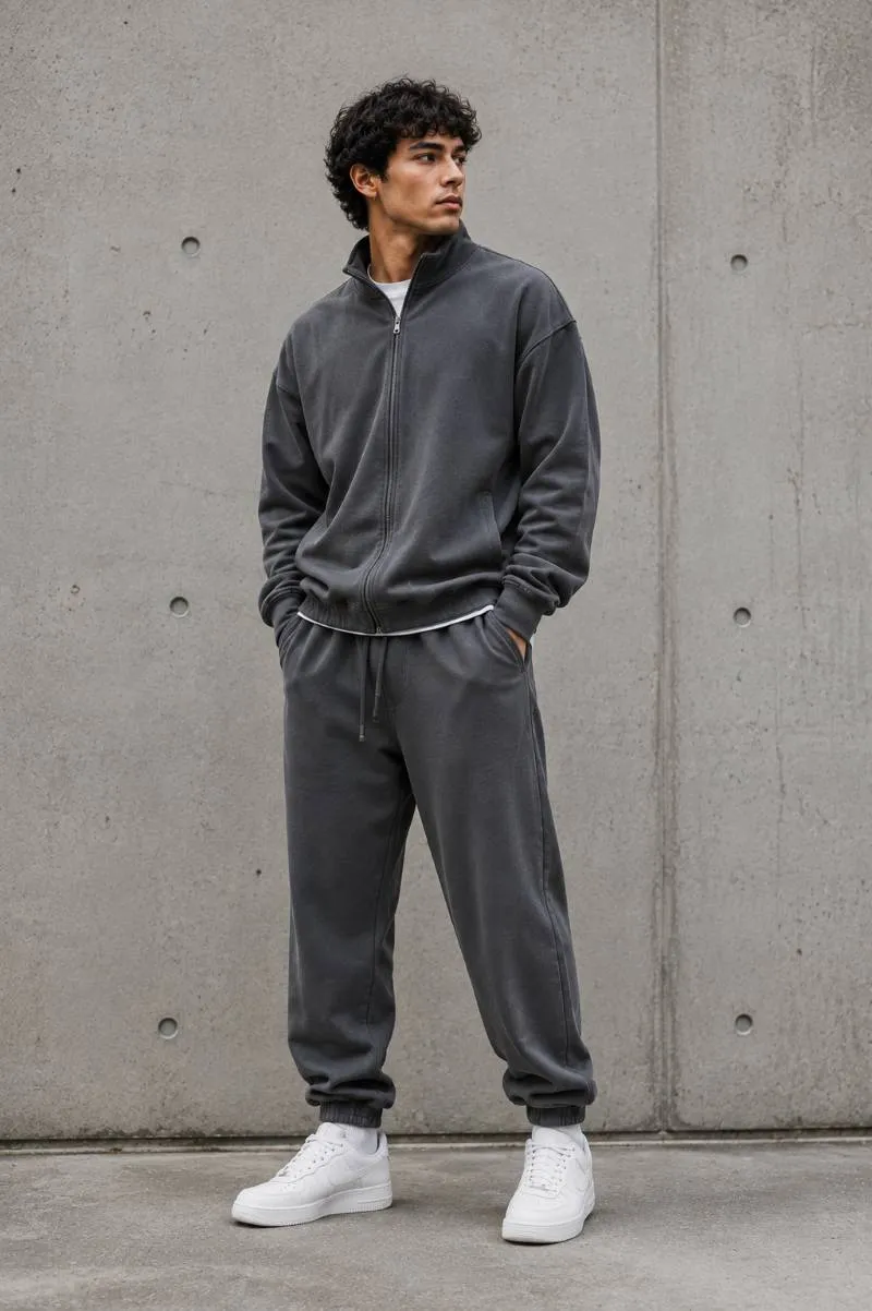 Streetwear co-ord tracksuit set in French terry