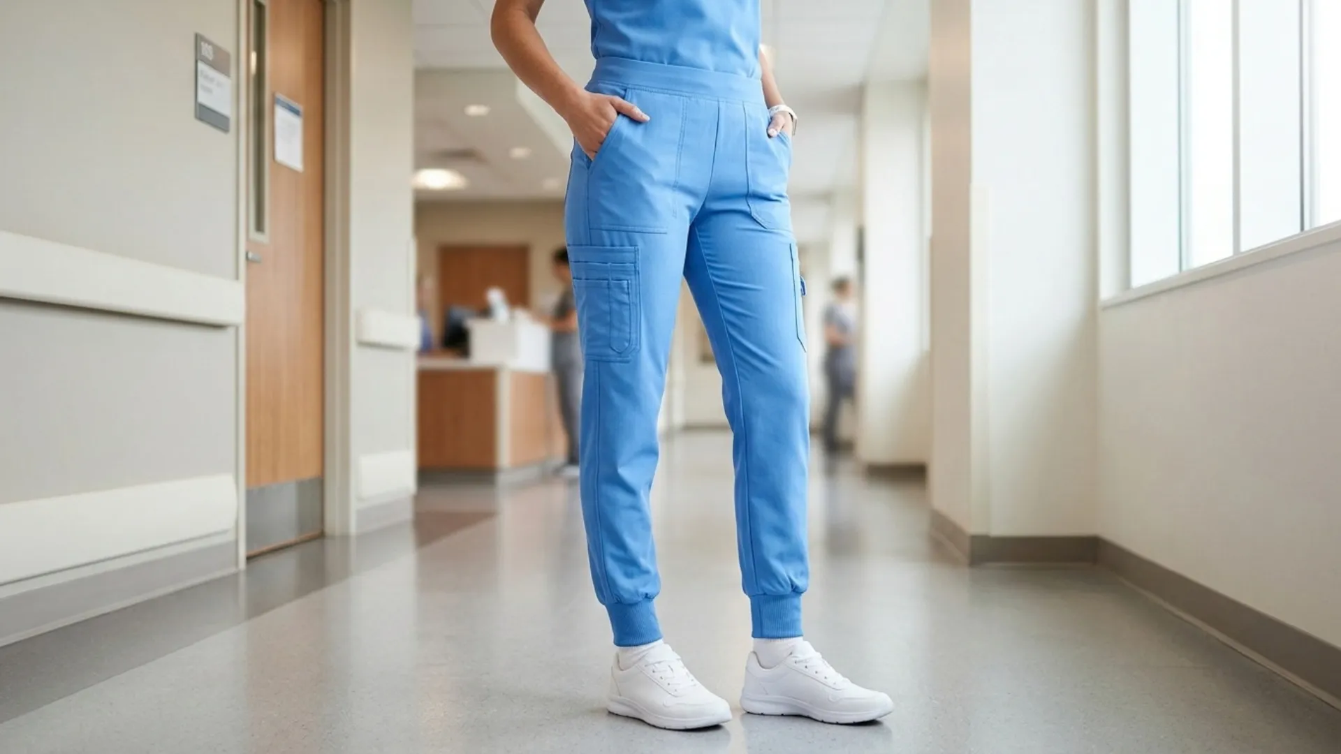 Modern tapered jogger scrubs for medical professionals