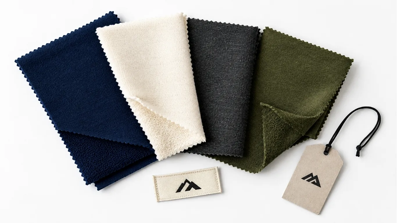 French Terry Hoodie: Gsm, Fabric &Amp; Custom Manufacturing Explained 2 Custom french terry hoodie fabric swatches and private label options