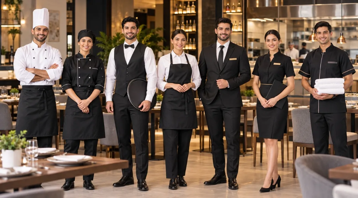 Restaurant, Bar &Amp; Hospitality Staff Uniforms | Oem Manufacturer 1 Restaurant and hospitality uniform options by staff role