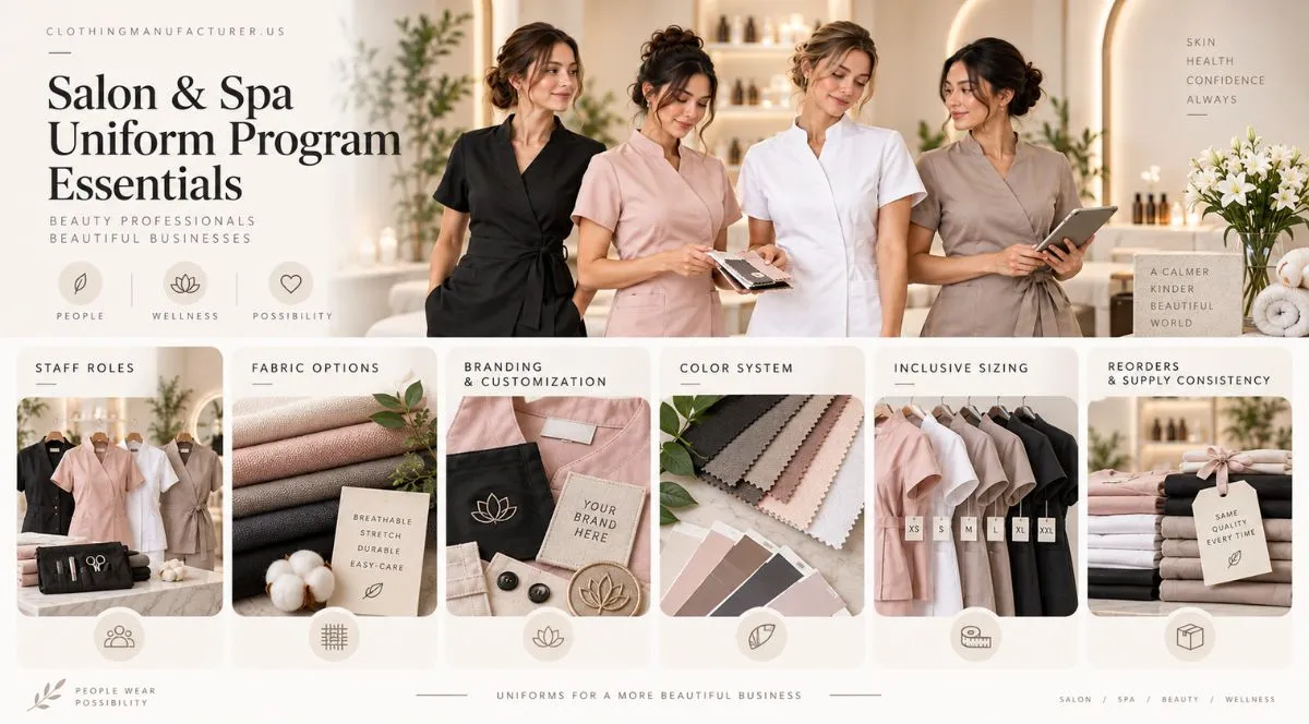 Salon and spa uniform design and customization options