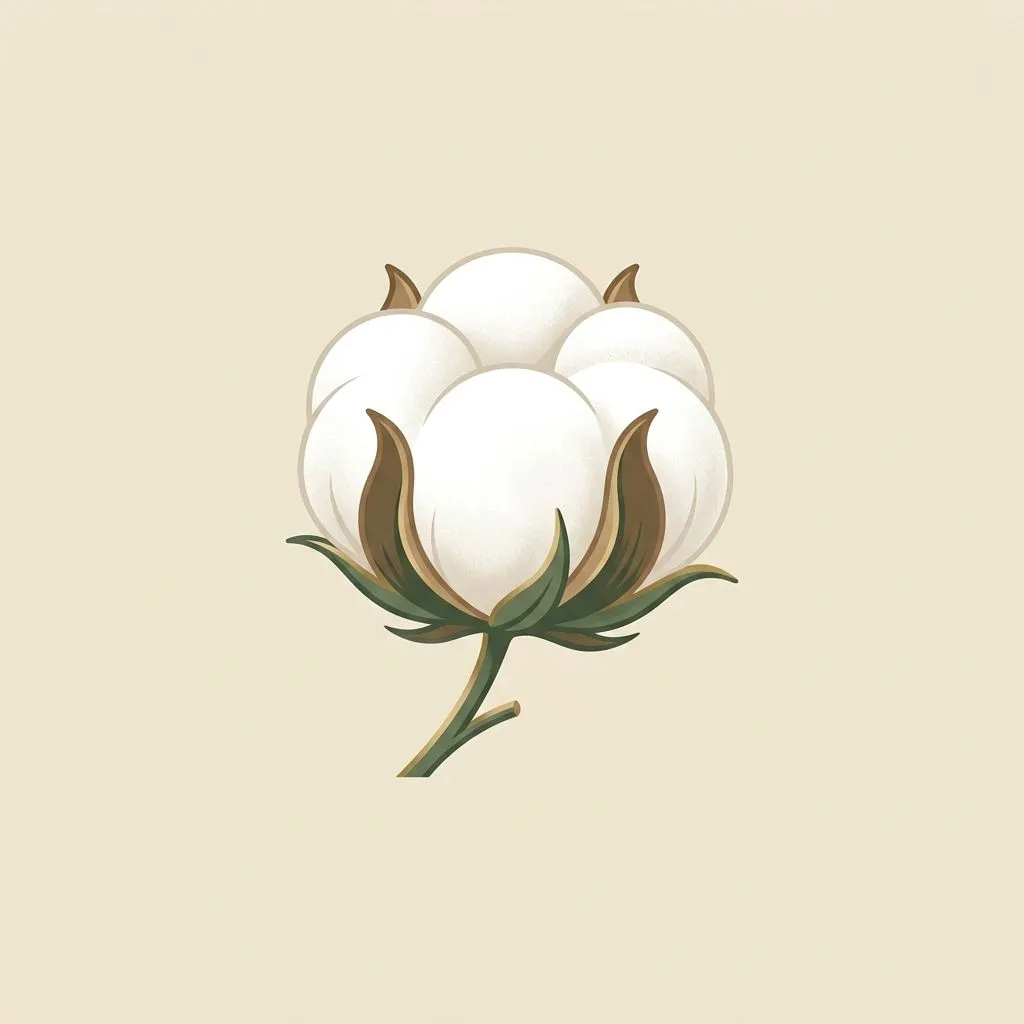 Cotton fiber icon for jersey fabric
