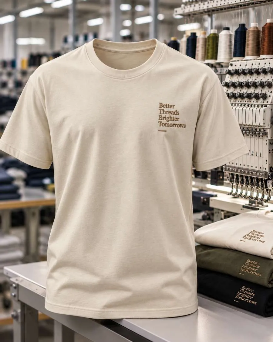 Private label t-shirt branding image used for the embroidered logo t-shirt category card