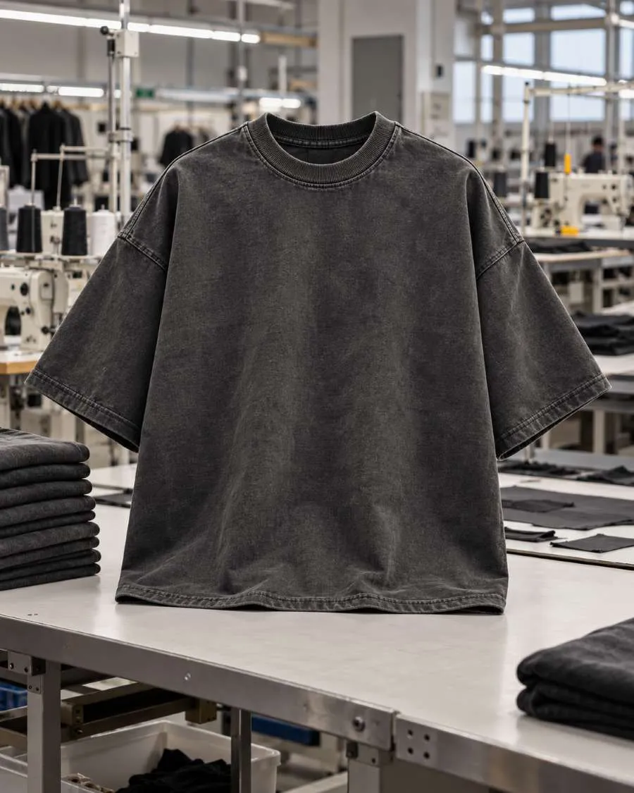 T-shirt production image used for the oversized heavyweight t-shirt category card