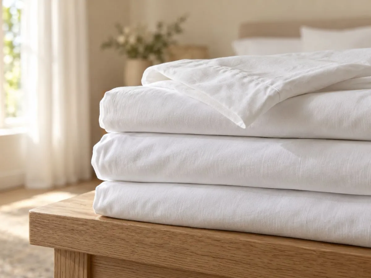 What Is Pima Cotton? The Ultimate Guide &Amp; Egyptian Cotton Comparison 3 Folded pima cotton bed sheets with a smooth, silky texture