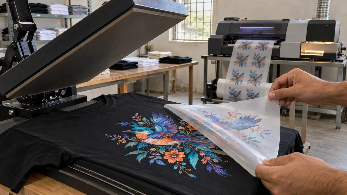 Dtf Printing: Complete 2026 Guide For Better Results 2 Dtf printing production process from artwork to decorated garment for custom clothing production