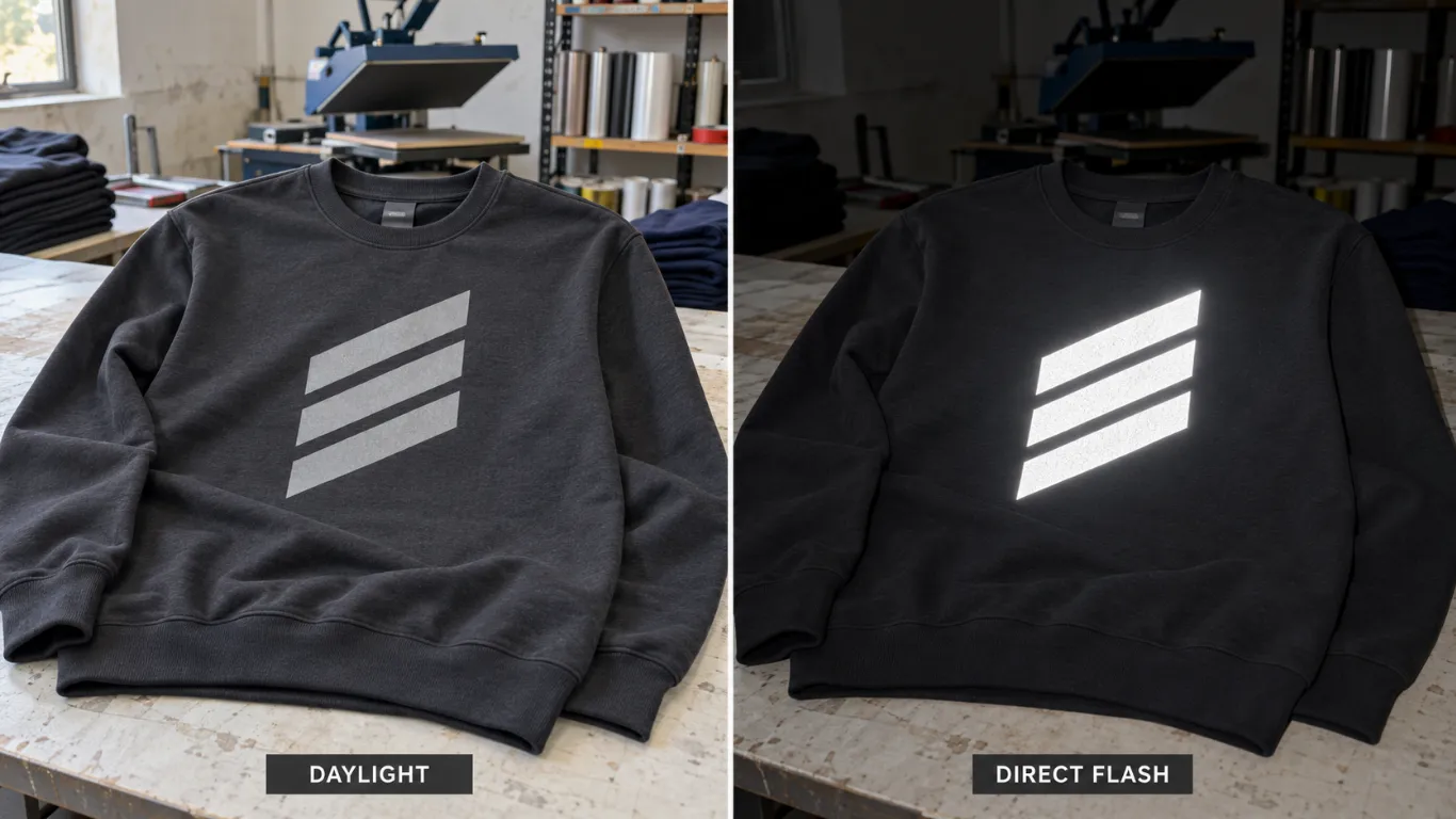 Reflective printing finished print appearance and surface detail for custom clothing production