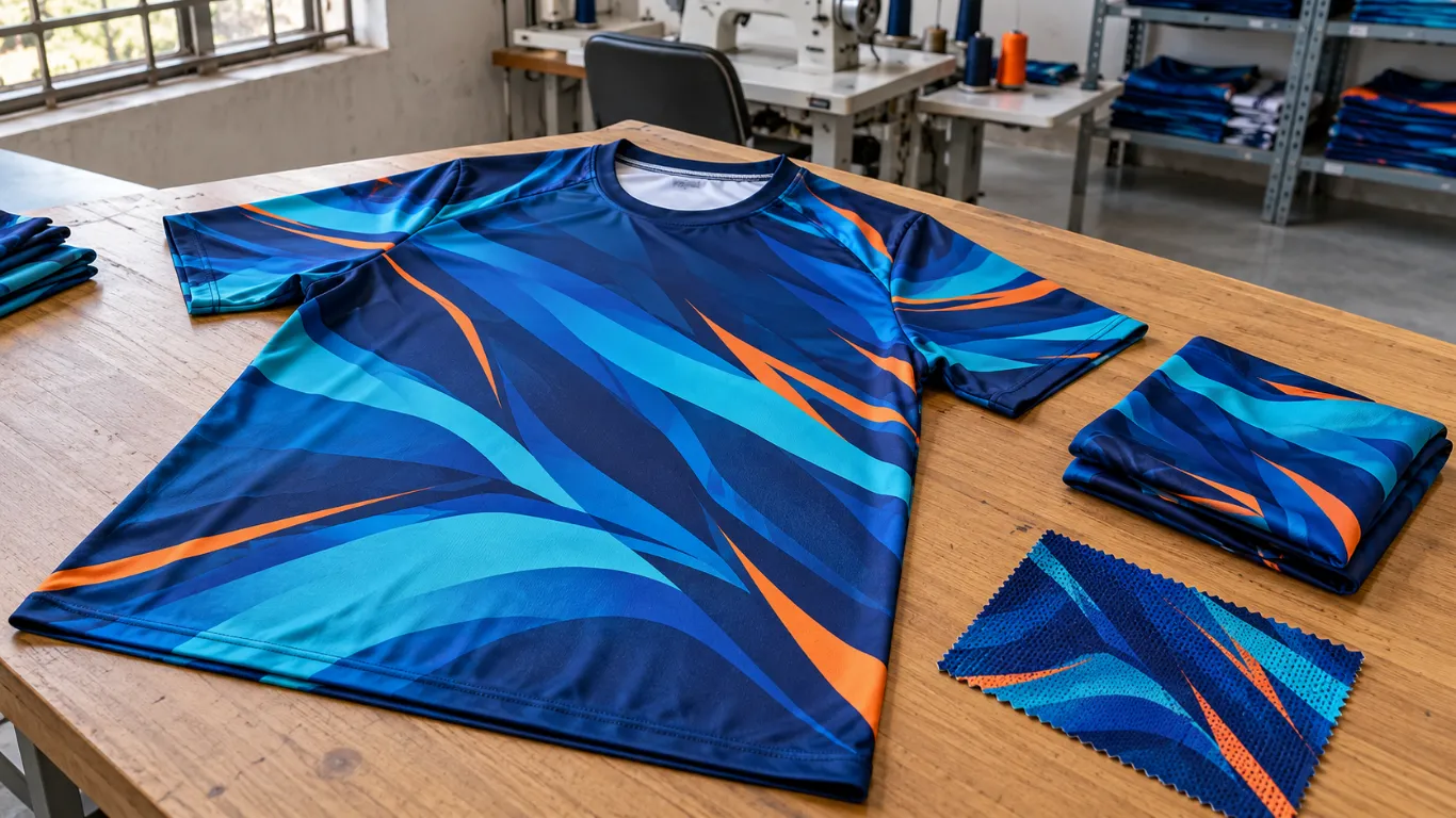 Sublimation printing finished print appearance and surface detail for custom clothing production