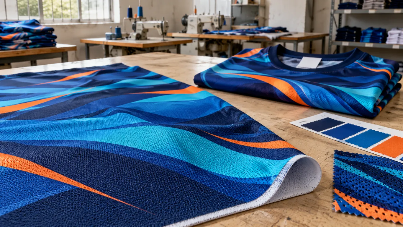 Sublimation printing artwork placement approval and production specification for custom clothing production