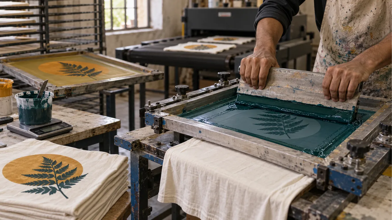 Water-based printing production process from artwork to decorated garment for custom clothing production