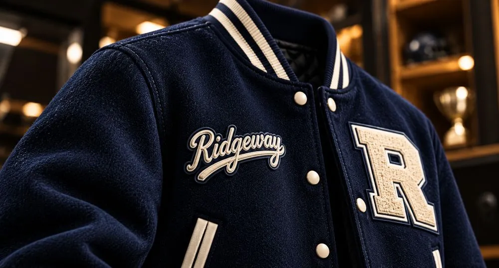 All wool varsity jacket manufacturer using premium melton wool for classic collegiate jackets