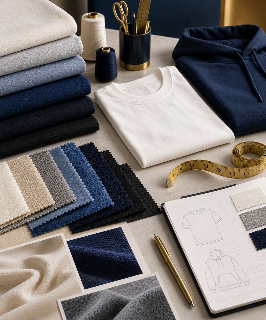 What is gsm in fabric - fabric swatches and clothing samples used for apparel production